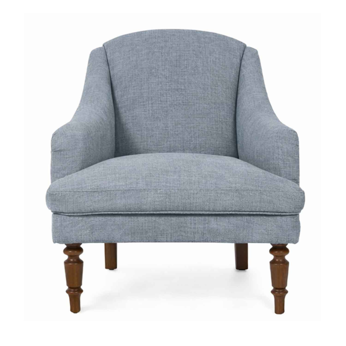 Sessel Rimini festgepolstert in Leinen von Flamant